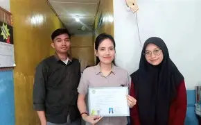 Students studying
